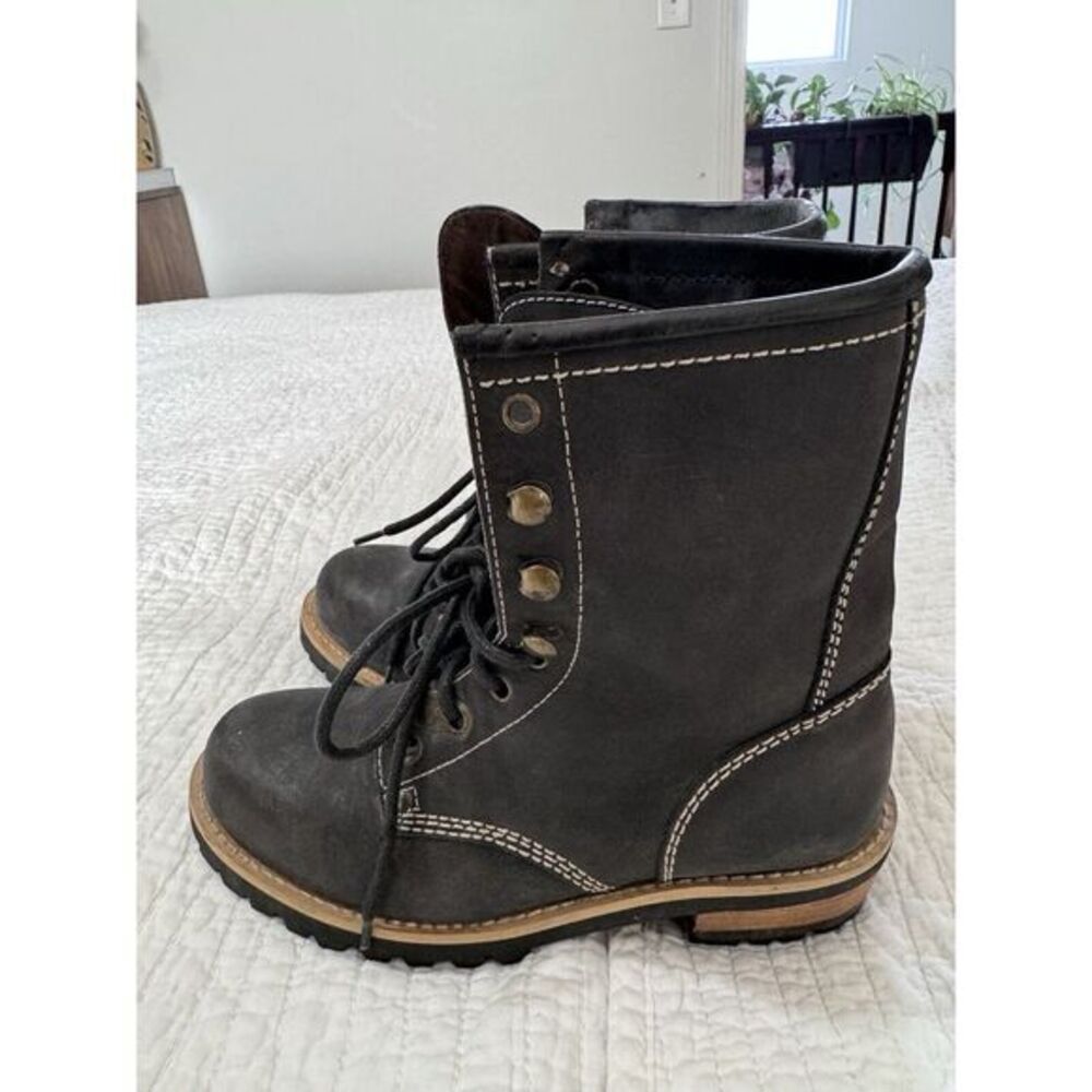 Vintage‎ Guess Nubuck Boots Size 5 Black - Picture 5 of 6